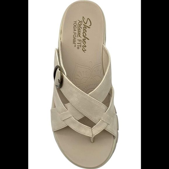 Skechers Easy Going Adjustable Vegan Sandals Sundown Natural - Medium - Picture 2 of 3
